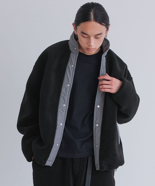 n'OrLABEL（ノアールレーベル）の「【セットアップ対応】『スタンドカラーボアジャケット』（ブルゾン・メンズ・ベージュ/ブラック・L/M）」の20枚目の写真