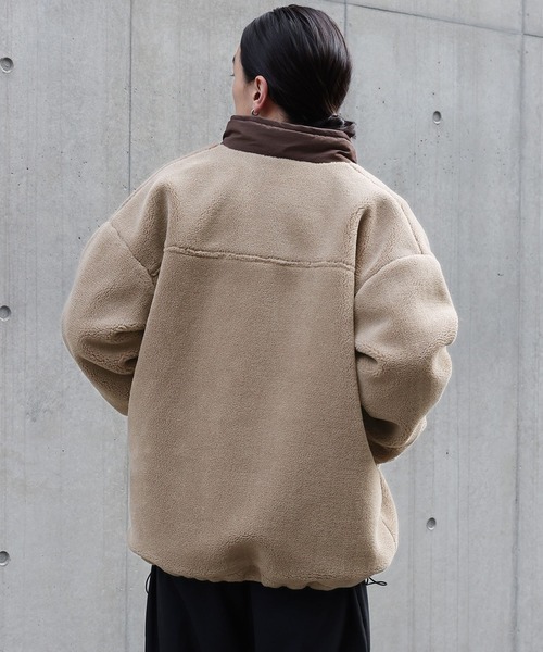 n'OrLABEL（ノアールレーベル）の「【セットアップ対応】『スタンドカラーボアジャケット』（ブルゾン・メンズ・ベージュ/ブラック・L/M）」の17枚目の写真