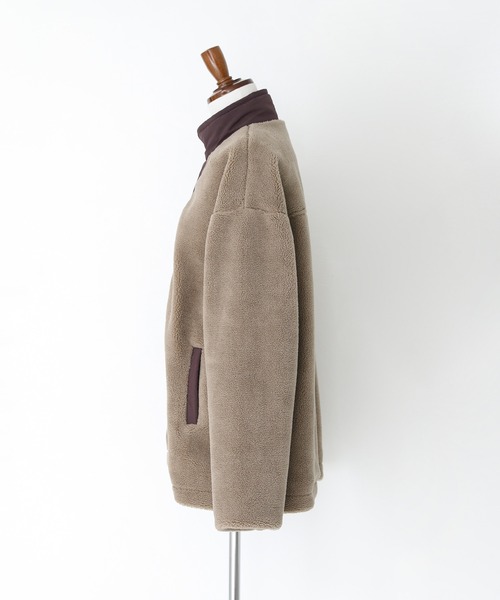 n'OrLABEL（ノアールレーベル）の「【セットアップ対応】『スタンドカラーボアジャケット』（ブルゾン・メンズ・ベージュ/ブラック・L/M）」の7枚目の写真