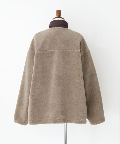 n'OrLABEL（ノアールレーベル）の「【セットアップ対応】『スタンドカラーボアジャケット』（ブルゾン・メンズ・ベージュ/ブラック・L/M）」の8枚目の写真