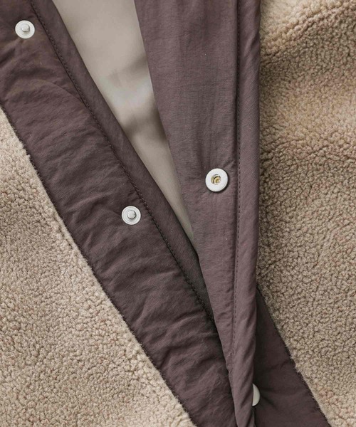 n'OrLABEL（ノアールレーベル）の「【セットアップ対応】『スタンドカラーボアジャケット』（ブルゾン・メンズ・ベージュ/ブラック・L/M）」の14枚目の写真