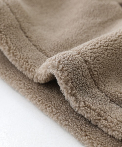 n'OrLABEL（ノアールレーベル）の「【セットアップ対応】『スタンドカラーボアジャケット』（ブルゾン・メンズ・ベージュ/ブラック・L/M）」の5枚目の写真