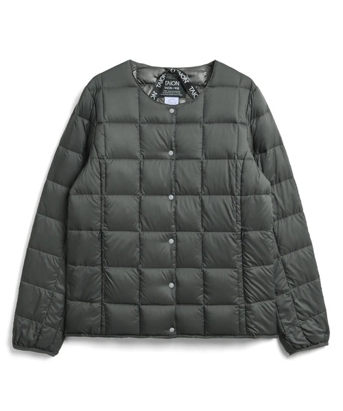 TAION/タイオン/ベーシック クルーネックボタン インナーダウンジャケット(TAION-W104)（ダウンジャケット/コート）｜TAION（タイオン）