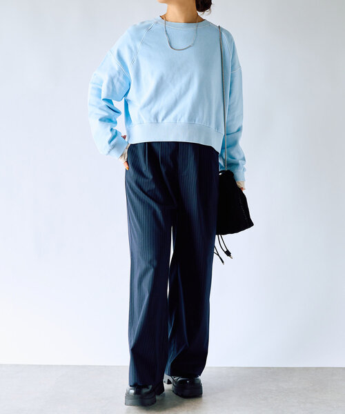 un dix cors（アンディコール）の「裏毛ピグメントカラースウェット（スウェット・レディース・ブルー/ピンク・FREE）」の21枚目の写真