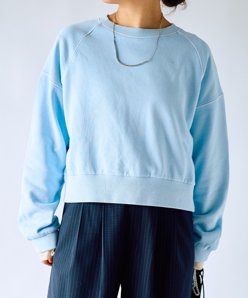 un dix cors（アンディコール）の「裏毛ピグメントカラースウェット（スウェット・レディース・ブルー/ピンク・FREE）」の17枚目の写真