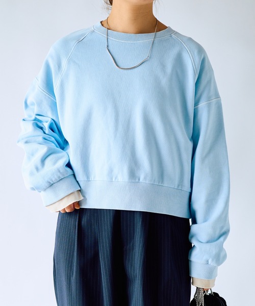 un dix cors（アンディコール）の「裏毛ピグメントカラースウェット（スウェット・レディース・ブルー/ピンク・FREE）」の13枚目の写真