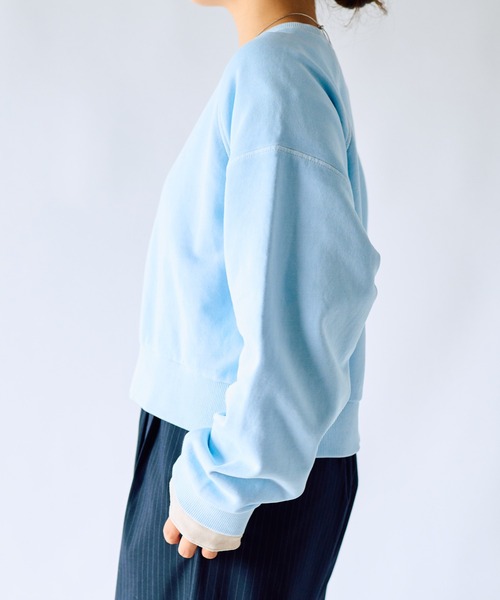 un dix cors（アンディコール）の「裏毛ピグメントカラースウェット（スウェット・レディース・ブルー/ピンク・FREE）」の15枚目の写真