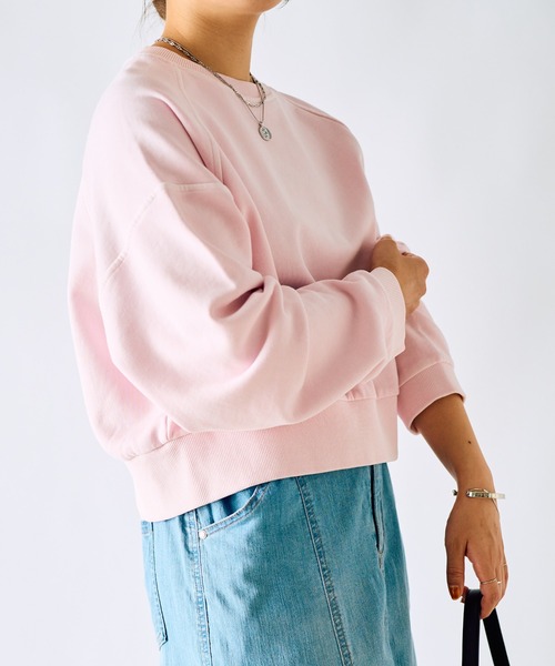 un dix cors（アンディコール）の「裏毛ピグメントカラースウェット（スウェット・レディース・ブルー/ピンク・FREE）」の5枚目の写真