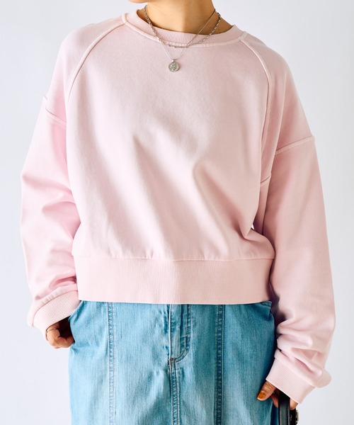 un dix cors（アンディコール）の「裏毛ピグメントカラースウェット（スウェット・レディース・ブルー/ピンク・FREE）」の4枚目の写真