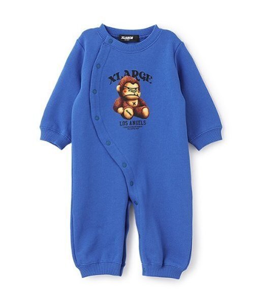 XLARGE KIDS（エクストララージキッズ）の「ぬいぐるみファニーゴリラ2WAYオール（ロンパース・キッズ・ブラック/ブルー・50-70cm）」の3枚目の写真
