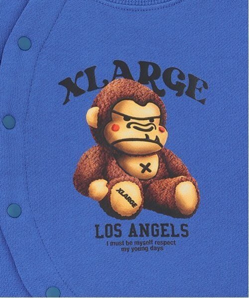 XLARGE KIDS（エクストララージキッズ）の「ぬいぐるみファニーゴリラ2WAYオール（ロンパース・キッズ・ブラック/ブルー・50-70cm）」の17枚目の写真