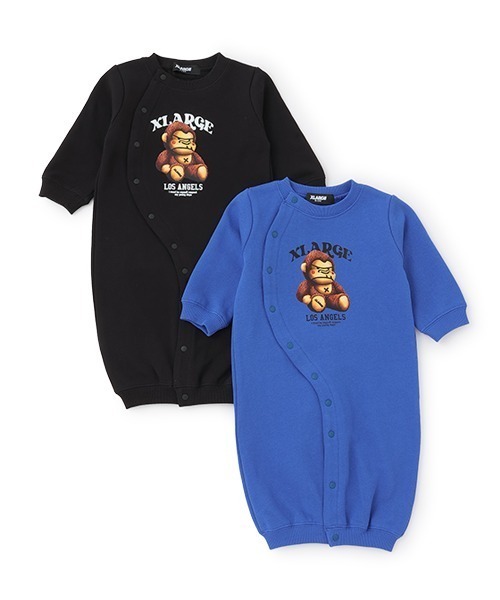 XLARGE KIDS（エクストララージキッズ）の「ぬいぐるみファニーゴリラ2WAYオール（ロンパース・キッズ・ブラック/ブルー・50-70cm）」の13枚目の写真