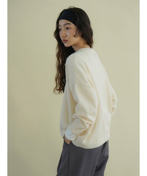 FIKA.(フィーカ)の「Wool-like number logo knit(ニット/セーター・レディース・杢グレー/モカ/オフホワイト・FREE)」の20枚目の写真