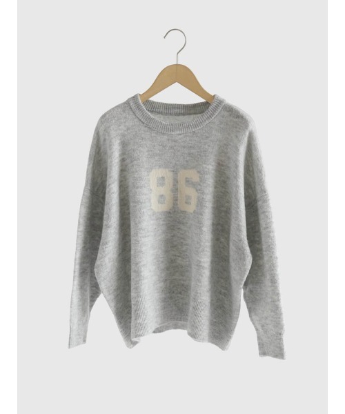 FIKA.(フィーカ)の「Wool-like number logo knit(ニット/セーター・レディース・杢グレー/モカ/オフホワイト・FREE)」の10枚目の写真