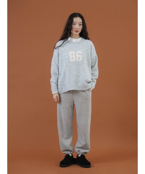 FIKA.(フィーカ)の「Wool-like number logo knit(ニット/セーター・レディース・杢グレー/モカ/オフホワイト・FREE)」の16枚目の写真