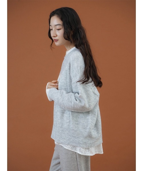 FIKA.(フィーカ)の「Wool-like number logo knit(ニット/セーター・レディース・杢グレー/モカ/オフホワイト・FREE)」の13枚目の写真