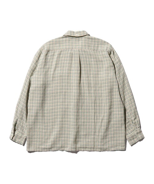 BEAMS PLUS（ビームスプラス）の「ガングラブ メッシュ オープンカラー ボタンダウン シャツ（シャツ/ブラウス・メンズ・ベージュ/ホワイト・L/S/XL/M）」の12枚目の写真