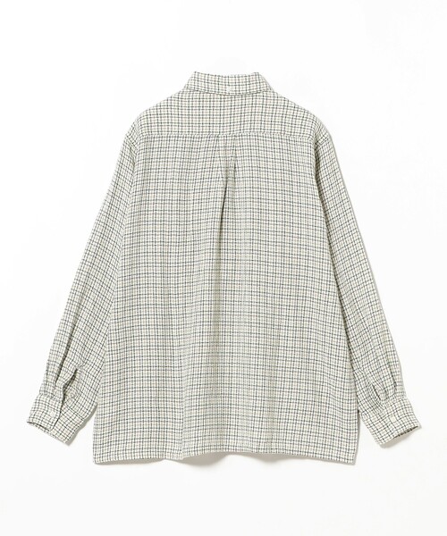 BEAMS PLUS（ビームスプラス）の「ガングラブ メッシュ オープンカラー ボタンダウン シャツ（シャツ/ブラウス・メンズ・ベージュ/ホワイト・L/S/XL/M）」の14枚目の写真