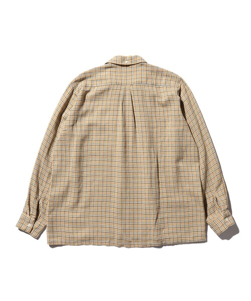 BEAMS PLUS（ビームスプラス）の「ガングラブ メッシュ オープンカラー ボタンダウン シャツ（シャツ/ブラウス・メンズ・ベージュ/ホワイト・L/S/XL/M）」の21枚目の写真