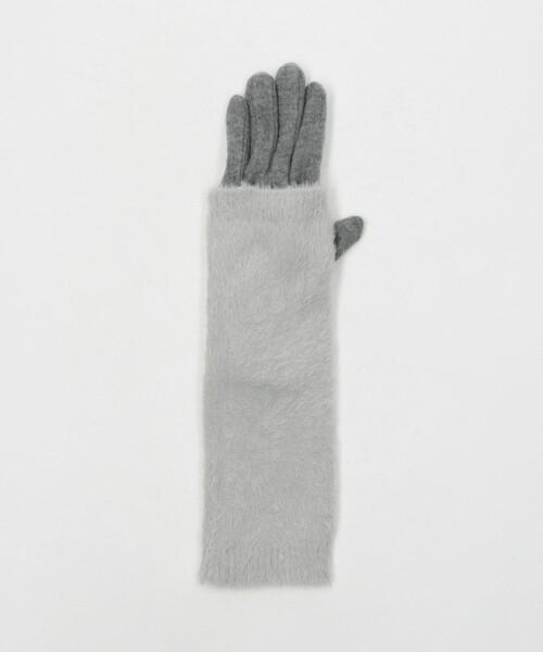 green label relaxing（グリーンレーベルリラクシング）の「【WEB限定】3WAY シャギー アームウォーマー グローブ / 手袋 ―タッチパネル対応―（手袋・レディース・オフホワイト/ライトグレー/ダークグレー・FREE）」の14枚目の写真