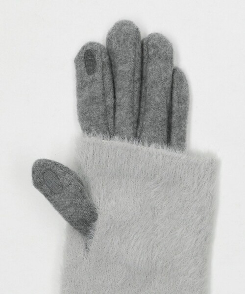 green label relaxing（グリーンレーベルリラクシング）の「【WEB限定】3WAY シャギー アームウォーマー グローブ / 手袋 ―タッチパネル対応―（手袋・レディース・オフホワイト/ライトグレー/ダークグレー・FREE）」の16枚目の写真