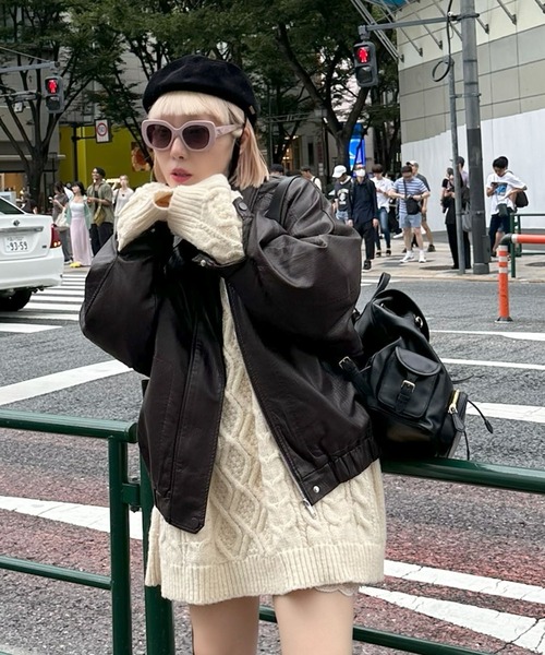 machatt テープヤーンオフショルニット（アイボリー） 貴島明日香さん着用・大人のリラックススタイル】テープヤーン ボート