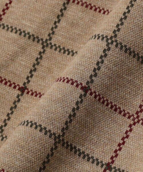 B:MING by BEAMS（ビーミングバイビームス）の「チェック ジャカード ポロ（ポロシャツ・メンズ・ブラウン/カーキ・M/S/XL/L）」の6枚目の写真