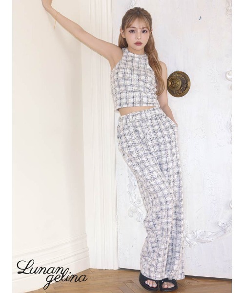 Lunangelina(ルナアンヘリナ)の「tweed pants(その他パンツ・レディース・ホワイト・フリー)」の3枚目の写真