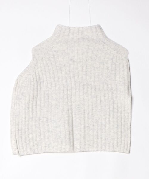 Gabardine K.T(ギャバジンケーティー)の「ウールナイロンのリブ編み ケープベスト(ベスト・レディース・グレー/ブラック/ライトグレー・FREE)」の1枚目の写真