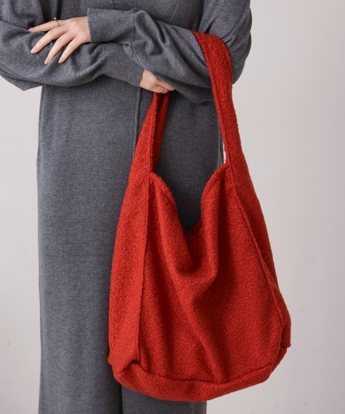 Bou Jeloud（ブージュルード）の「ウールライクショルダーバッグ（ショルダーバッグ・レディース・グレー/ブラック/レッド・ONESIZE）」の18枚目の写真