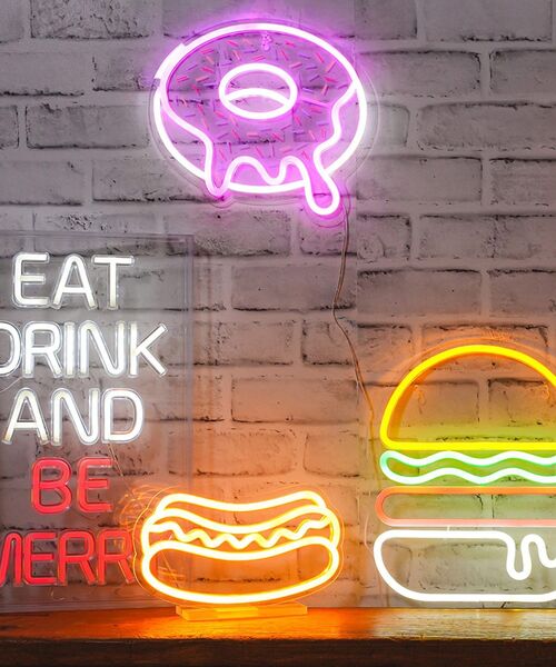 I.D.E.A international（イデアインターナショナル）の「ネオンライト HAMBURGER（その他雑貨・レディース・その他・ﾌﾘ-）」の2枚目の写真