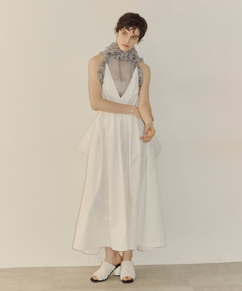 LA BELLE ETUDE（ラベルエチュード）の「サイドドレープデザインキャミワンピース（ワンピース・レディース・ブラック/ベージュ/ホワイト・FREE）」の18枚目の写真