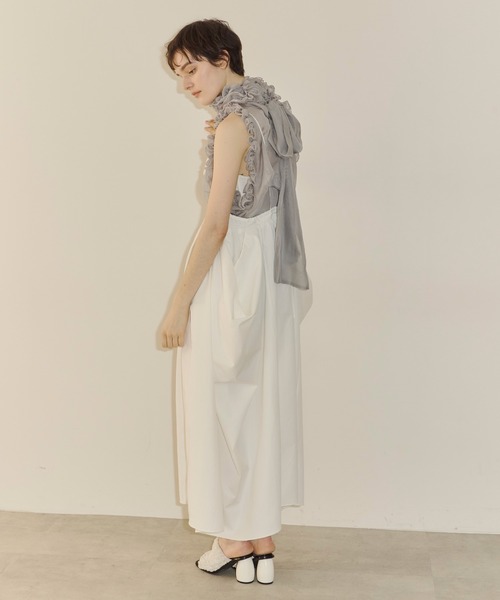 LA BELLE ETUDE（ラベルエチュード）の「サイドドレープデザインキャミワンピース（ワンピース・レディース・ブラック/ベージュ/ホワイト・FREE）」の19枚目の写真