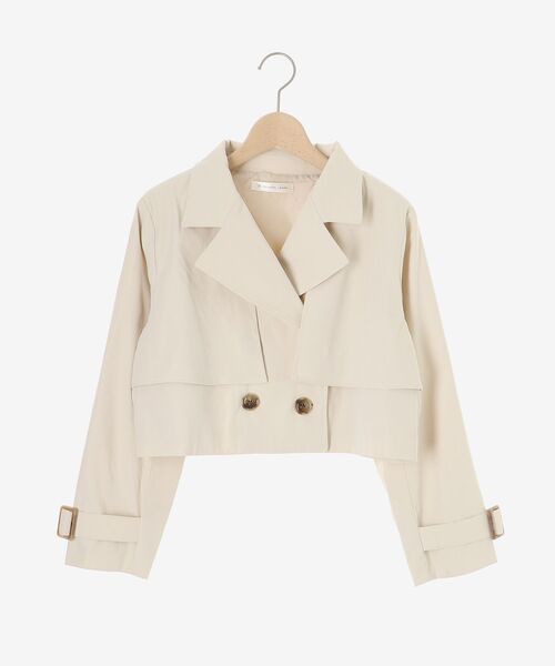 MAJESTIC LEGON（マジェスティックレゴン）の「ショートトレンチコート（トレンチコート・レディース・ベージュ/アイボリー・SMALL/MEDIUM）」の5枚目の写真