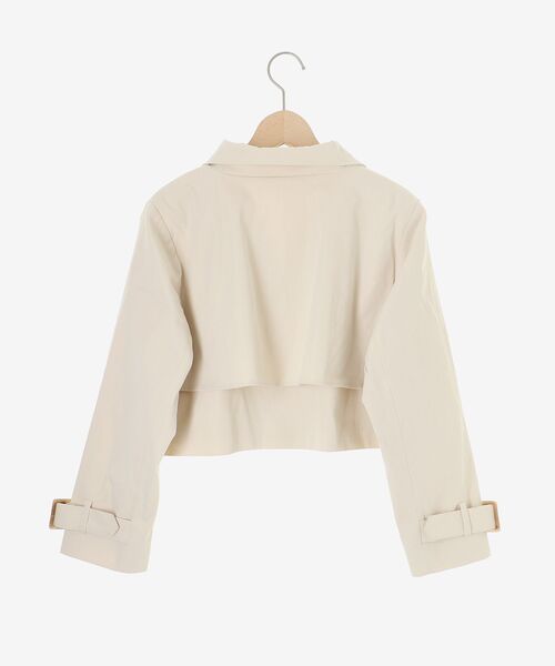 MAJESTIC LEGON（マジェスティックレゴン）の「ショートトレンチコート（トレンチコート・レディース・ベージュ/アイボリー・SMALL/MEDIUM）」の7枚目の写真