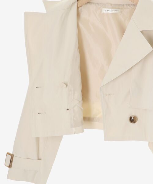 MAJESTIC LEGON（マジェスティックレゴン）の「ショートトレンチコート（トレンチコート・レディース・ベージュ/アイボリー・SMALL/MEDIUM）」の10枚目の写真