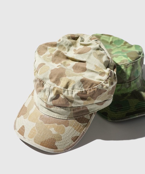 MILITARY(ミリタリー)の「MILITARY REPRODUCT / ミリタリーリプロダクト DUCK HUNTER CAP ダックハンター キャップ ファティーグキャップ(キャップ・メンズ・ベージュ系その他/カモフラージュ・FREE)」の2枚目の写真