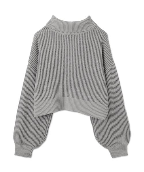 WEGO（ウィゴー）の「WEGO/ダブルジップショートニットブルゾン（カーディガン/ボレロ・レディース・ブラック系その他5/グレー/アイボリー・FREE）」の8枚目の写真