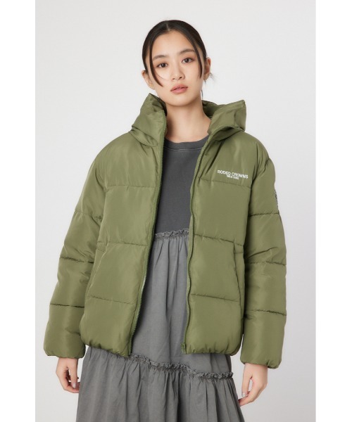 RODEO CROWNS WIDE BOWL（ロデオクラウンズワイドボウル）の「フーディー中綿ジャケット（ブルゾン・レディース・ブラック/カーキ/レッド・SMALL/MEDIUM）」の4枚目の写真