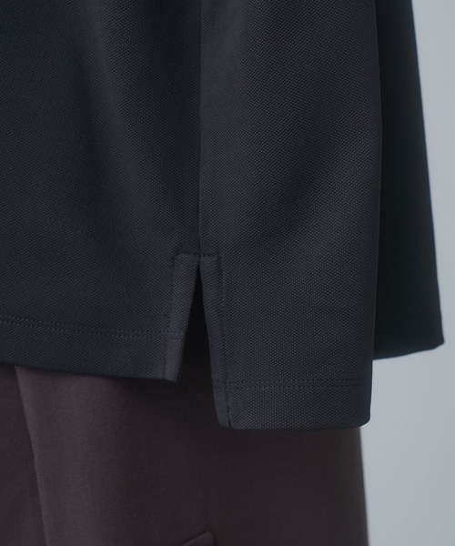 DOOPZ（ドープス）の「Moss stitch polo long T - 鹿の子切替カットソー（シャツ/ブラウス・メンズ・ブラック/グレー・SMALL/MEDIUM/LARGE）」の11枚目の写真
