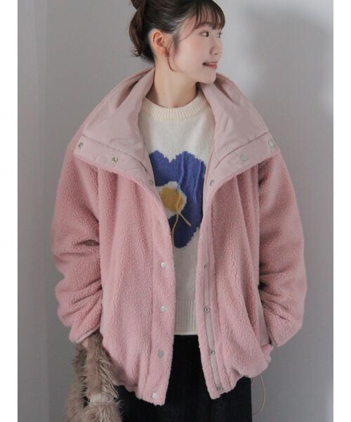 ehka sopo（エヘカソポ）の「リバーシブルボアジャケット（ブルゾン