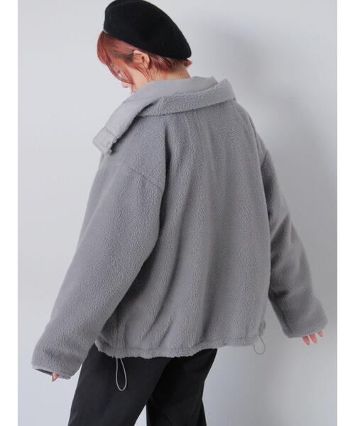 ehka sopo（エヘカソポ）の「リバーシブルボアジャケット（ブルゾン