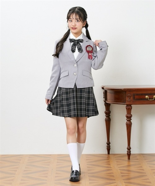 QUNTSTYLE（キュントスタイル）の「フォーマルスカートスーツ５点セット (140～165cm)（スーツセット・キッズ・グレー系/ブラック系・150/140/165/160）」の8枚目の写真