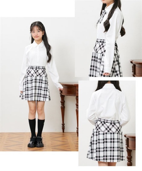 QUNTSTYLE（キュントスタイル）の「フォーマルスカートスーツ５点セット (140～165cm)（スーツセット・キッズ・グレー系/ブラック系・150/140/165/160）」の15枚目の写真