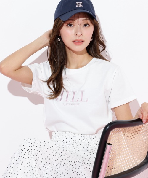 【国内発送】大人気   刺繍 ロゴT☆ オーガニック オーガニック刺繍ロゴTシャツ | JILL by JILL STUART（ジル バイ