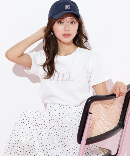 【国内発送】大人気   刺繍 ロゴT☆ オーガニック JILL by JILL STUART｜オーガニック刺繍ロゴTシャツ | Rakuten