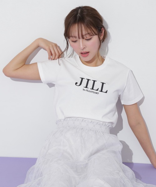 JILL by JILL STUART（ジルバイジルスチュアート）の「◇オーガニック刺繍ロゴＴシャツ（Tシャツ/カットソー・レディース・ホワイト系その他4/ブルー/ピンク系その他/ブラック/シルバー/ホワイト系その他・FREE）」の9枚目の写真
