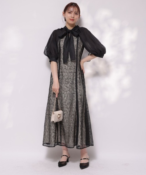 mystrada 2way チュール×レース ドレス mystrada 2way チュール×レース ドレス 美品 マイストラーダ
