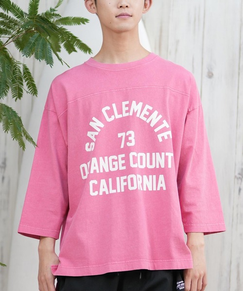 ムラサキスポーツ(ムラサキスポーツ)の「【ムラサキスポーツ限定】DEAR LAUREL/ディアローレル Tシャツ 七分袖 長袖 ロンT フロントプリント CAL 3/4 SLEEVE TEE D25S2200(Tシャツ/カットソー・メンズ・ネイビー/ホワイト/ブラック/ピンク・M/L)」の4枚目の写真