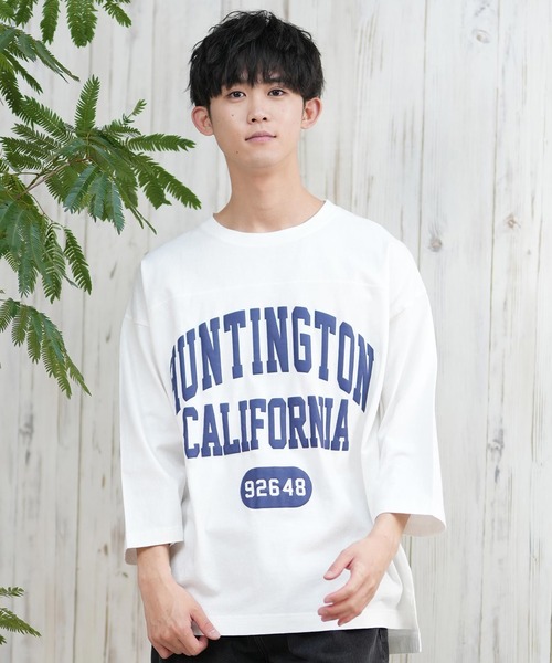 ムラサキスポーツ(ムラサキスポーツ)の「【ムラサキスポーツ限定】DEAR LAUREL/ディアローレル Tシャツ 七分袖 長袖 ロンT フロントプリント CAL 3/4 SLEEVE TEE D25S2200(Tシャツ/カットソー・メンズ・ネイビー/ホワイト/ブラック/ピンク・M/L)」の5枚目の写真